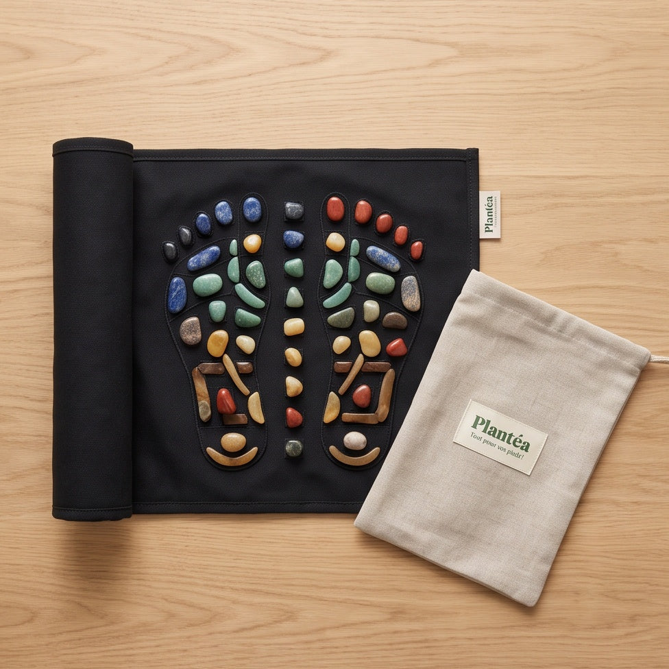 Tapis d'acupression roulé